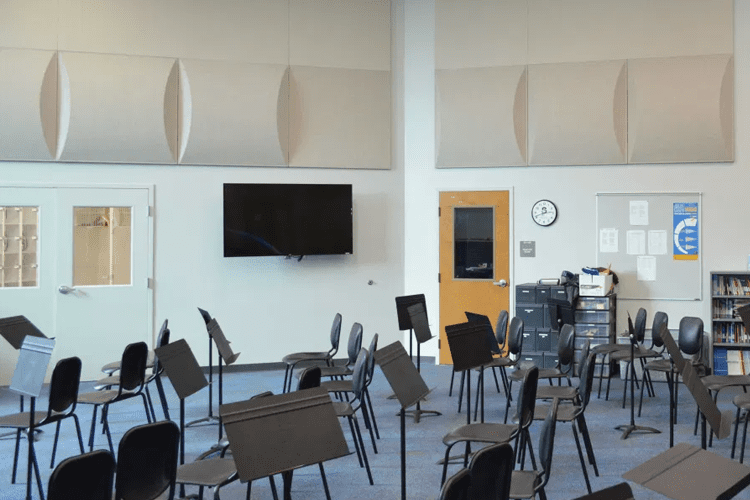 acoustical products on walls and ceilings