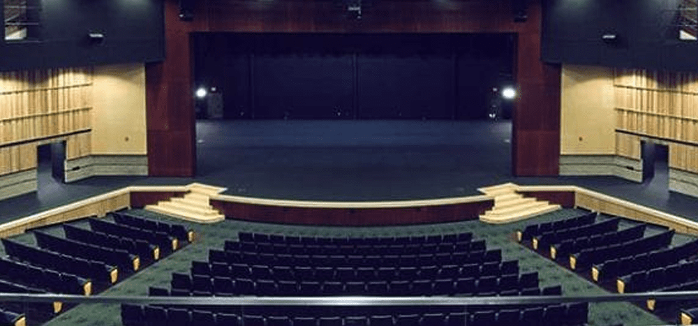 theater using prime7 acoustic wood panels on walls